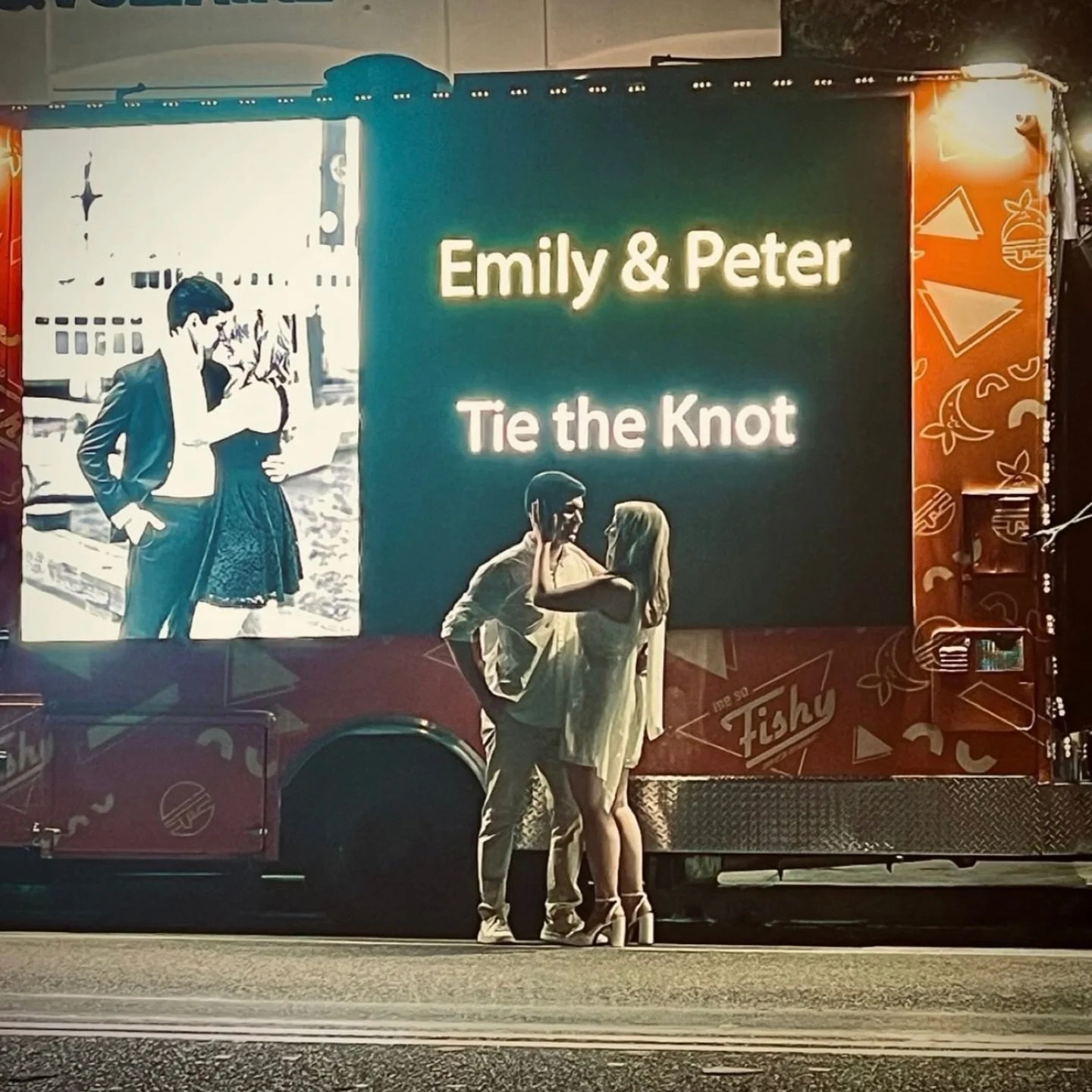 Last night, this sweet couple held their welcome dinner at First Friday! Emily and Peter met at First Friday on Abbot Kinney six years ago to the day, and we&rsquo;re so happy they chose to bring their nearest and dearest to the place where it all be