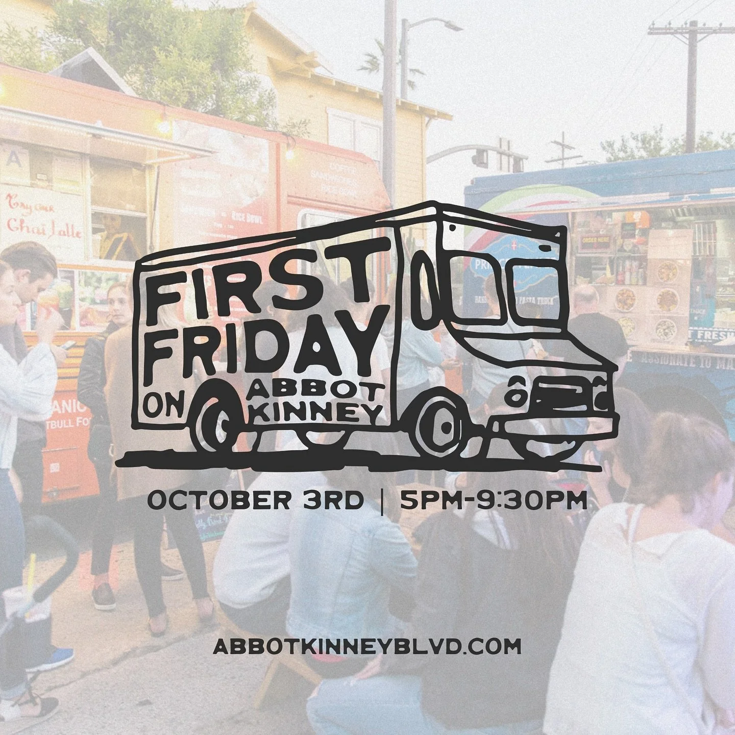 SAVE THE DATE! See you next week for First Friday on Abbot Kinney ✨ Swipe for the lineup 🍜🥙🍔🍕🥟🍦🌭🥗

#abbotkinney #abbotkinneyblvd #firstfriday #venicebeach #losangelesfoodtruck 
@8e8thaistreetfood
@birrierialamerameradelvalle
@calicravingtime
