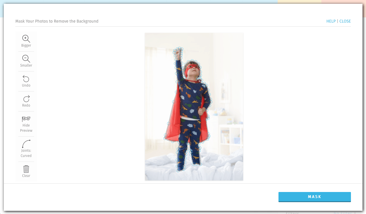 Masking photos in the Poster Maker