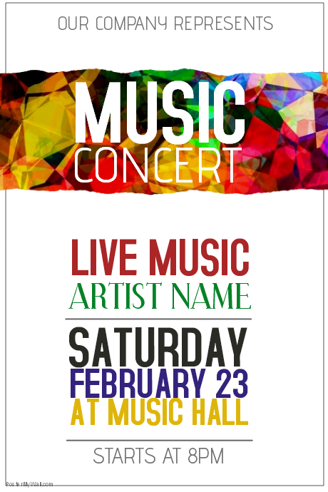 Colorful Music Concert Flyer Template