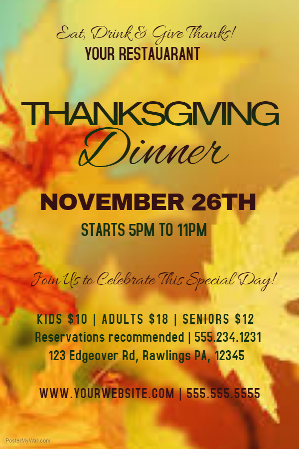 Thanksgiving Flyer 5