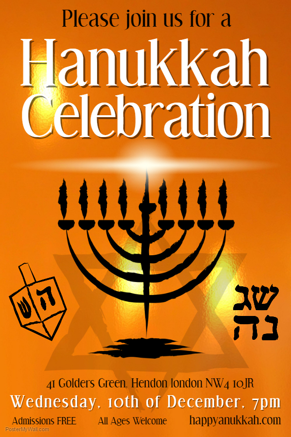 Hanukkah Poster Template 4