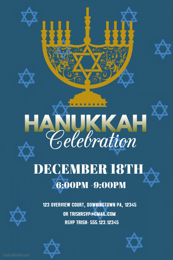 Hanukkah Poster Template 5