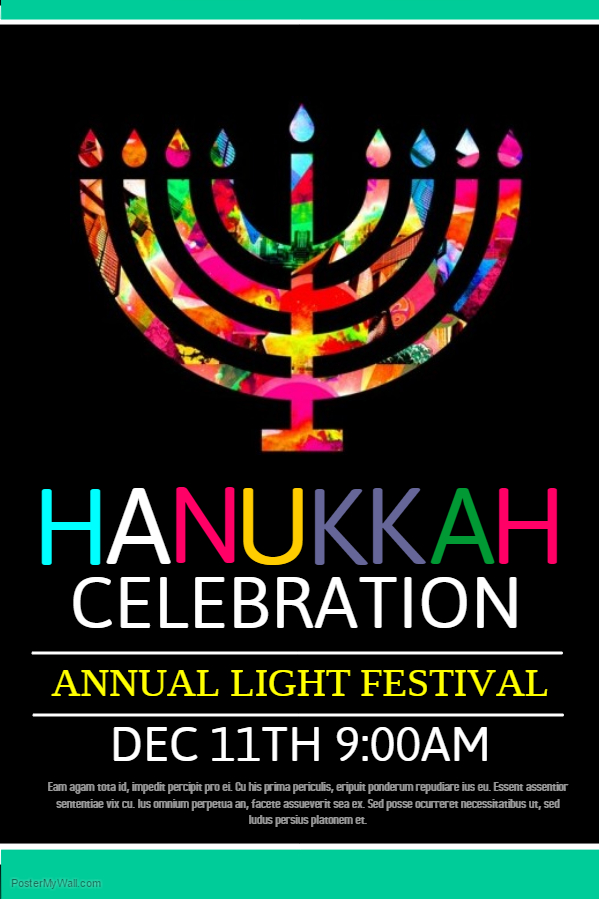 Hanukkah Poster Template 6