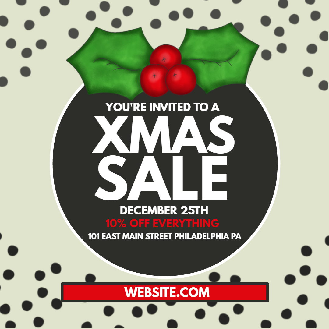 Xmas Sale Poster Template 