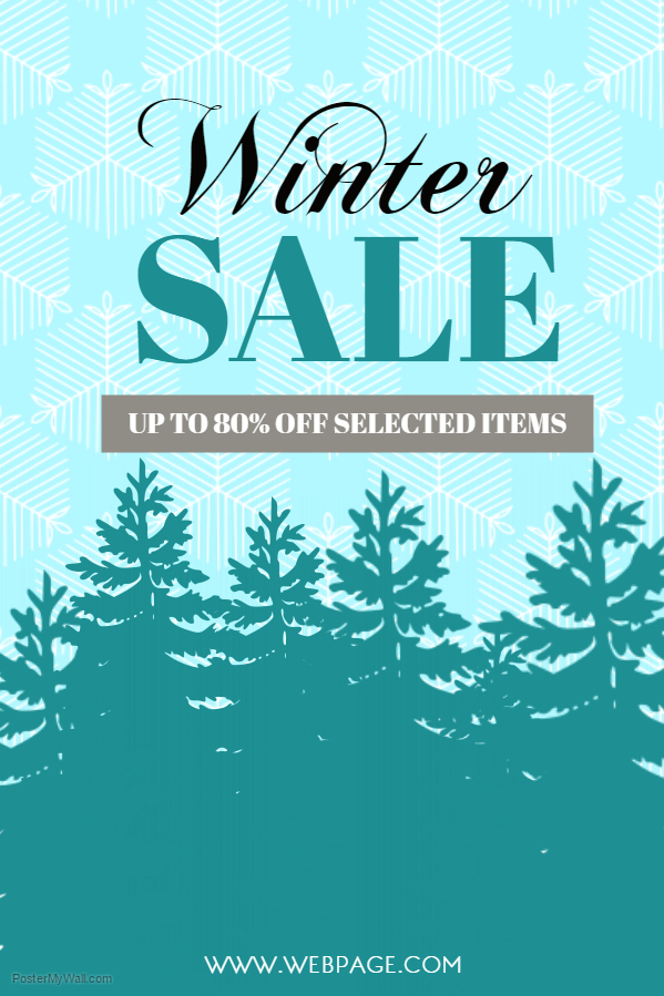 Winter Sale Poster Template