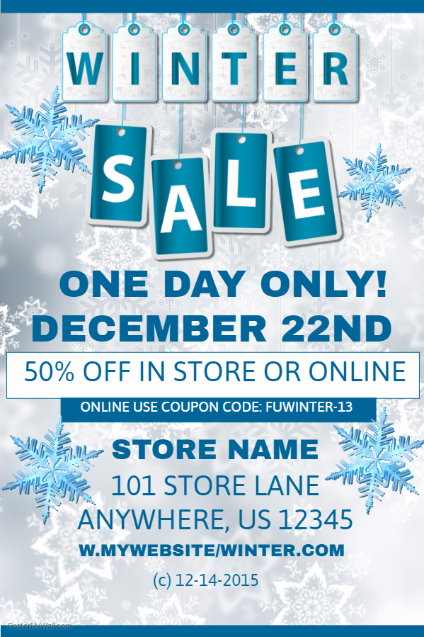 Winter Sale Poster Template 