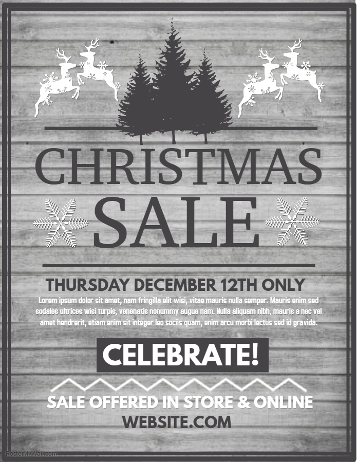 Christmas Sale Retail Poster Template 