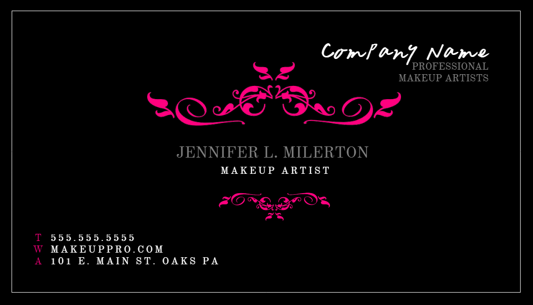 Black and Purple Business Card