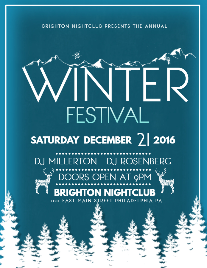 Winter Festival Poster Template 
