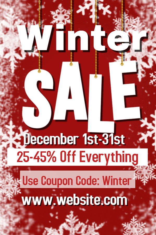 Winter Sale Poster Template