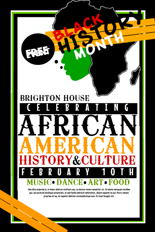 Printable Black History Program Template Printable Black History Program Template