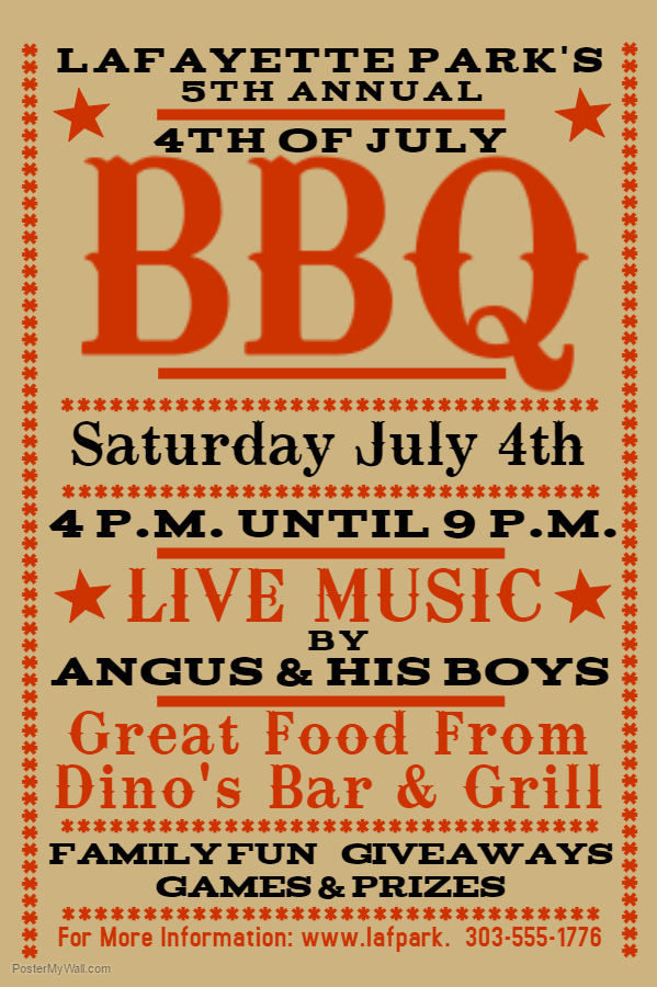 Vintage BBQ Flyer