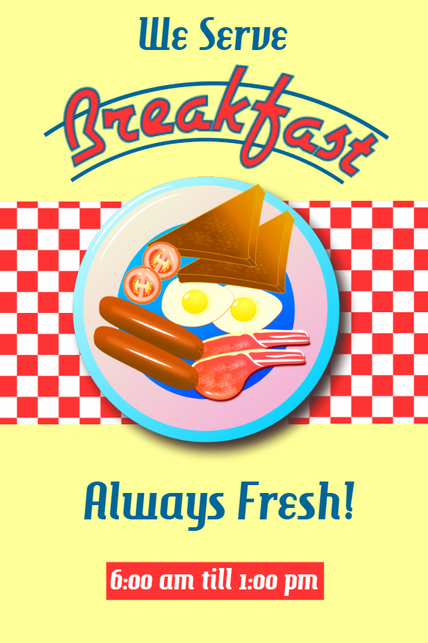 Vintage Breakfast Poster