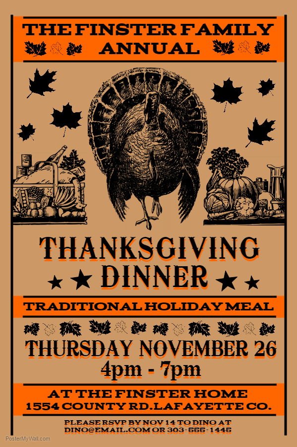 Vintage Thanksgiving Flyer