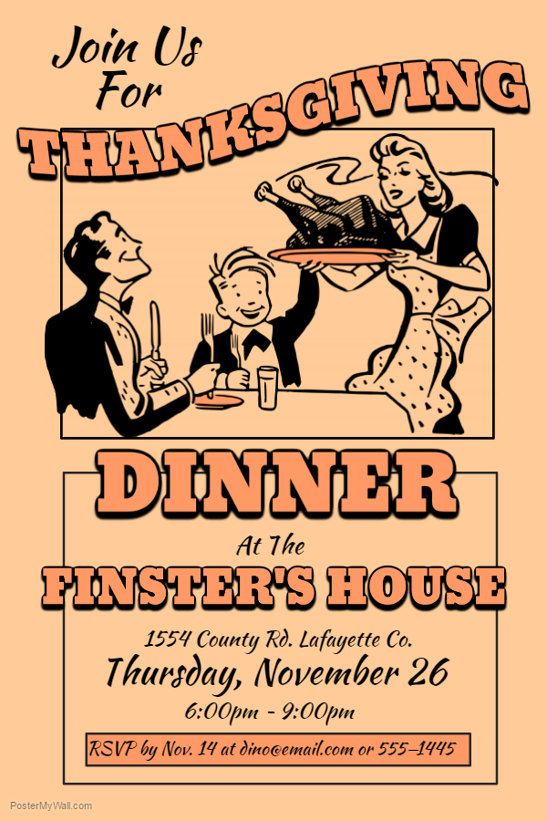 Vintage Thanksgiving Flyer