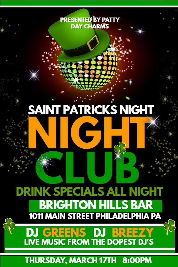 St Patrick's Nightclub Flyer