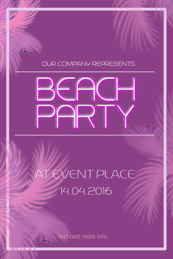 Beach Party Flyer