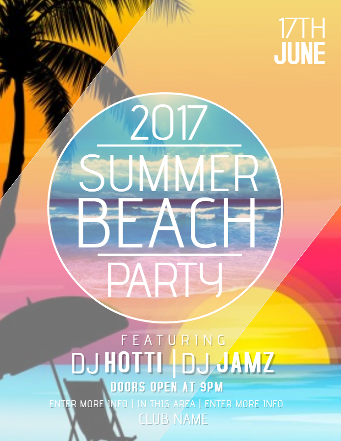 Beach Party Flyer