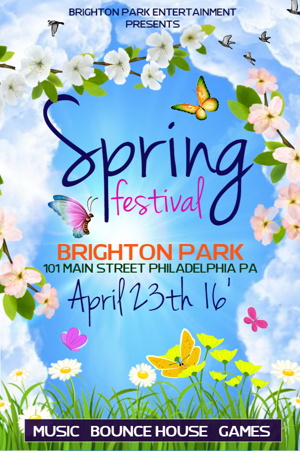 Blue Spring Festival Flyer