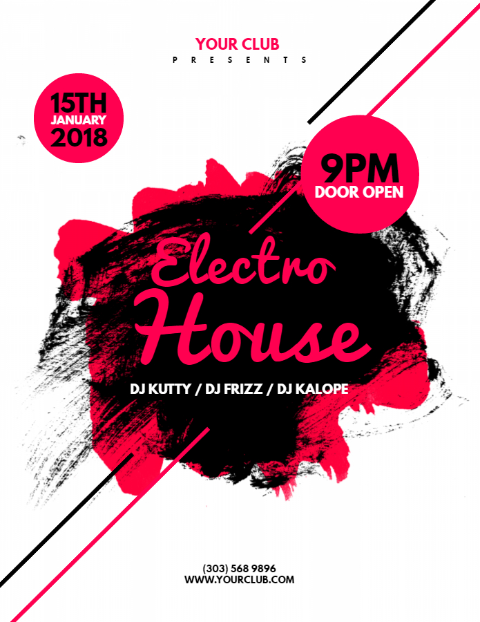 Electro House Nightclub Flyer