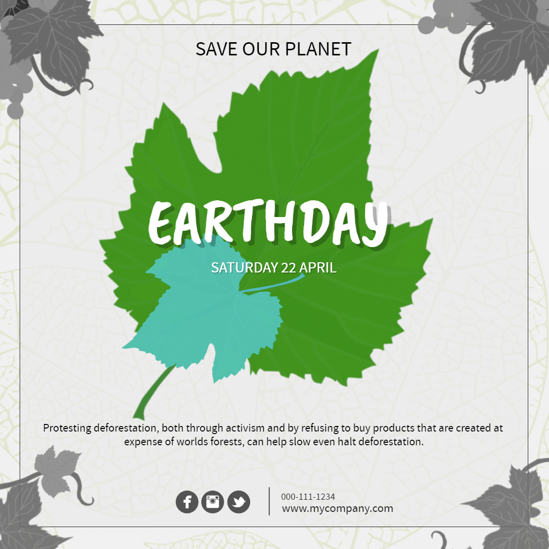 Earth Day Social Media Template