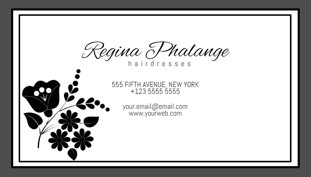 B&W business card template