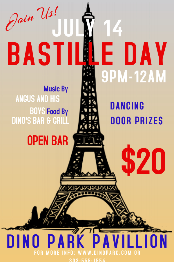 Bastille Day Poster Template 