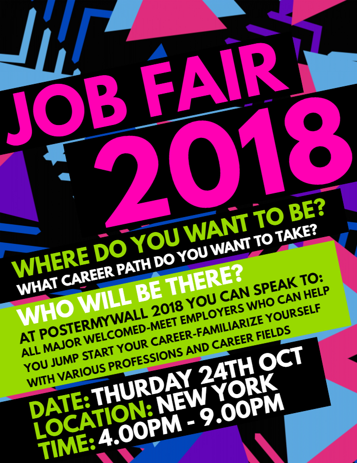 Job fair poster template