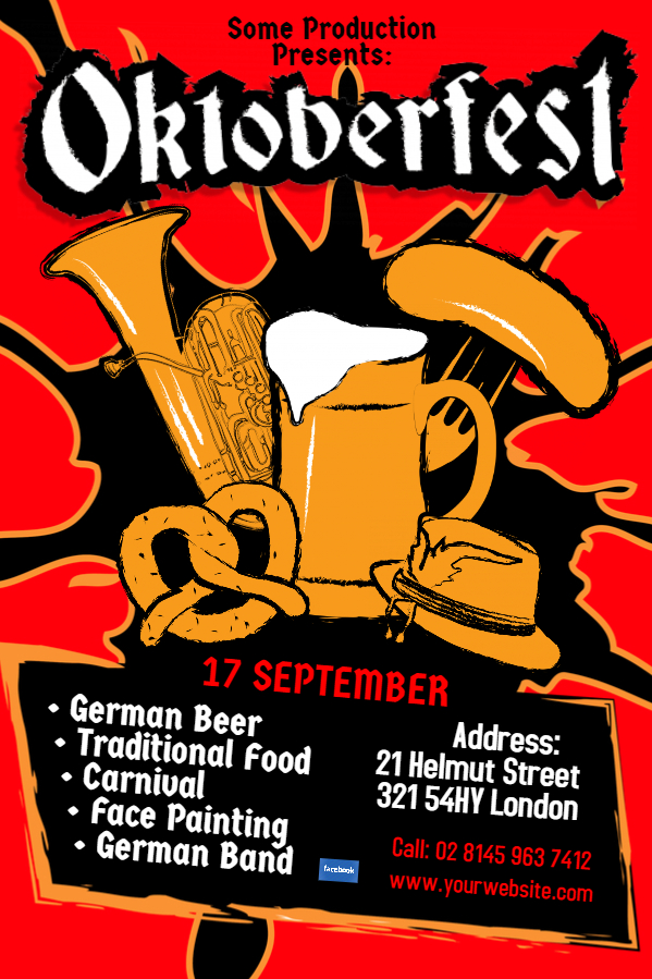 Red Oktoberfest flyer