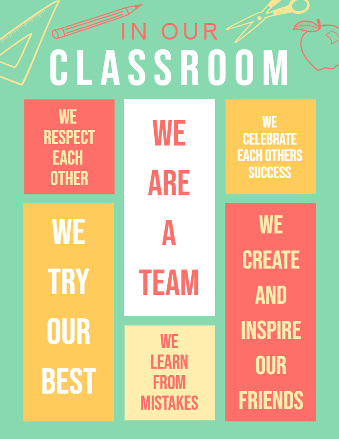 Green Class Rules Chart Poster Template Printable - Made with PosterMyWall.jpg