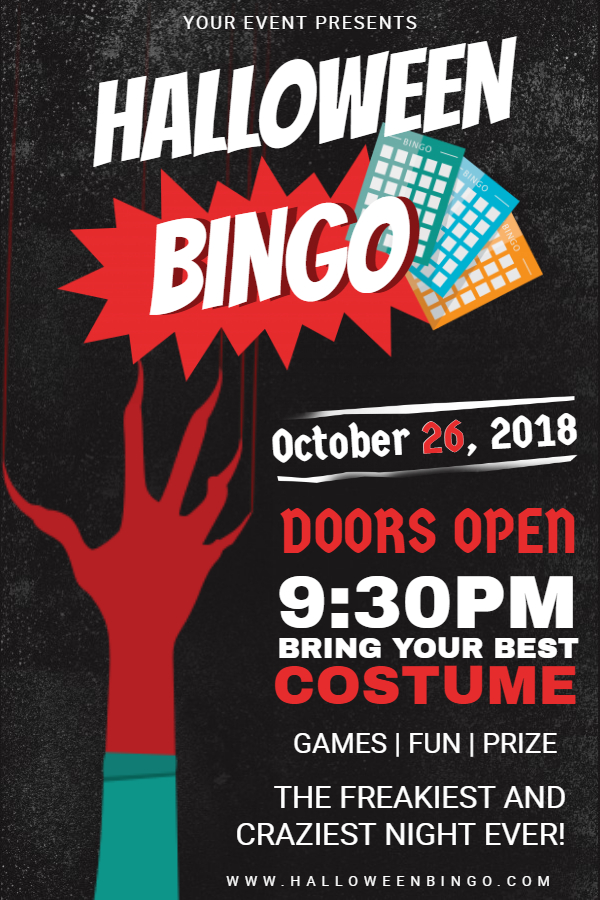 Halloween bingo poster