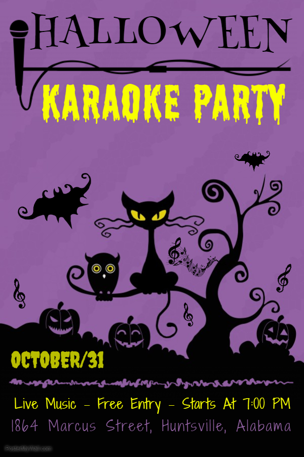 Halloween karaoke flyer
