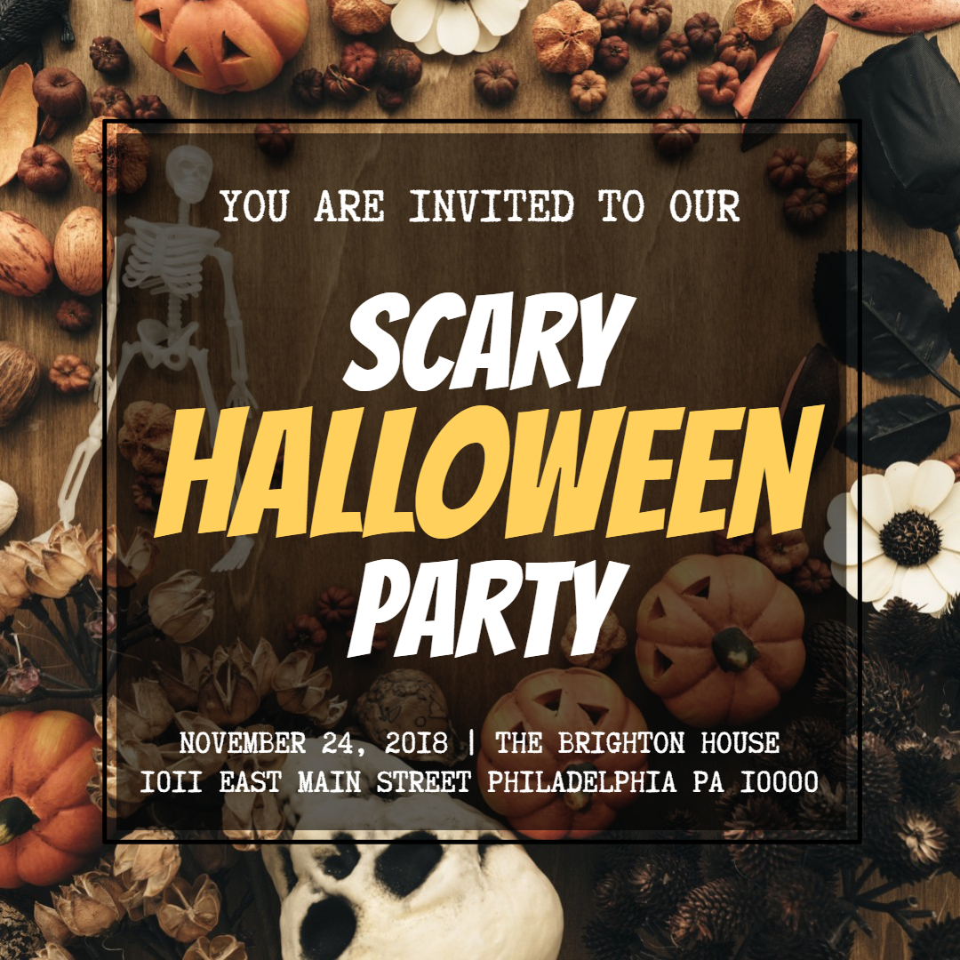 Halloween party ad