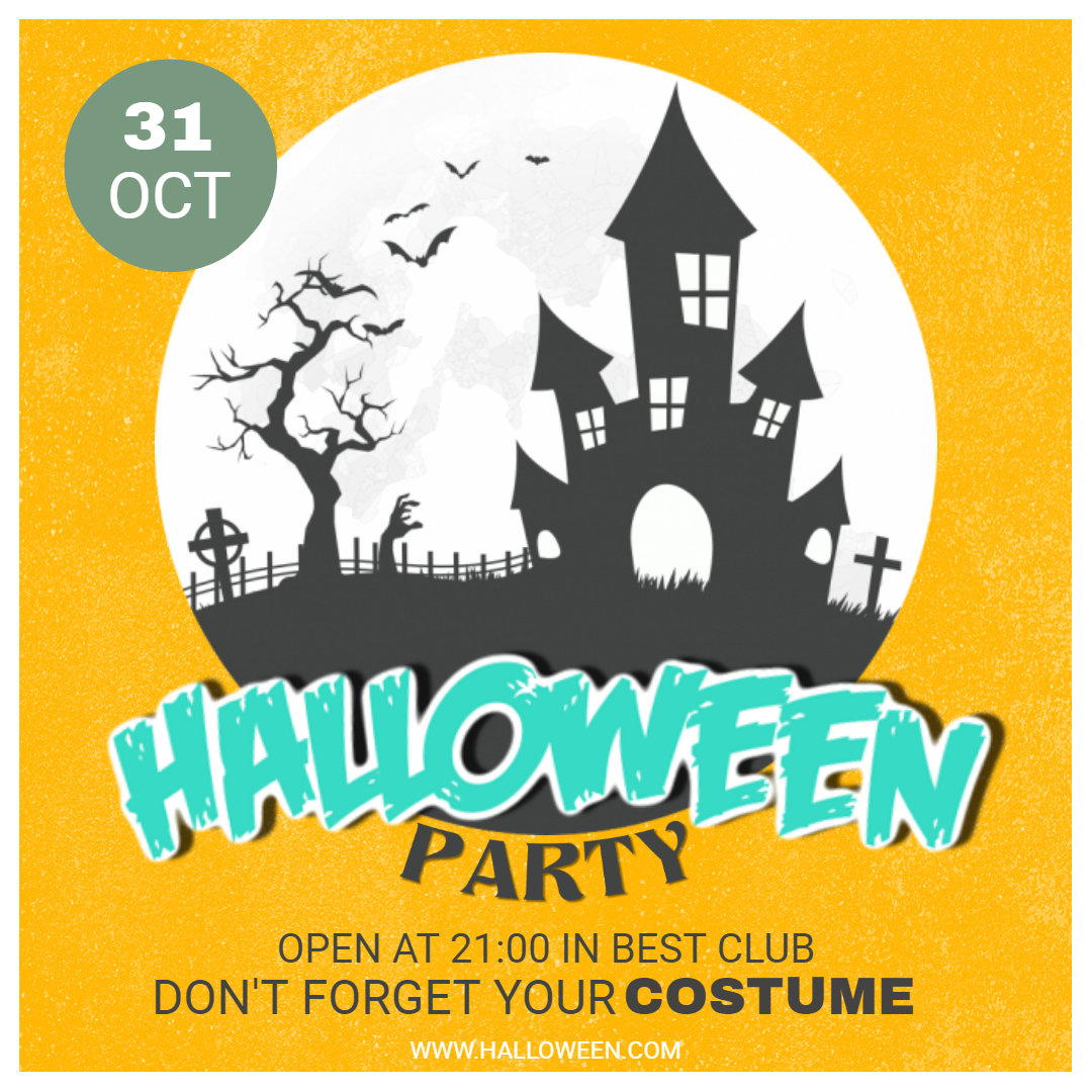 Halloween party advert