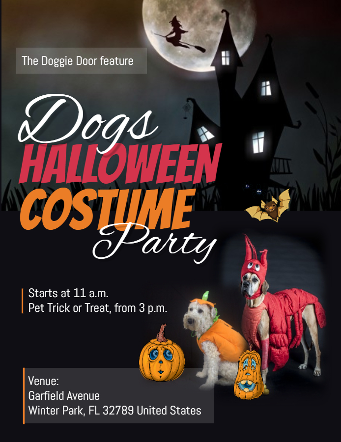 Pet costume party flyer