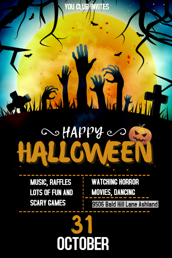 Halloween party flyer 
