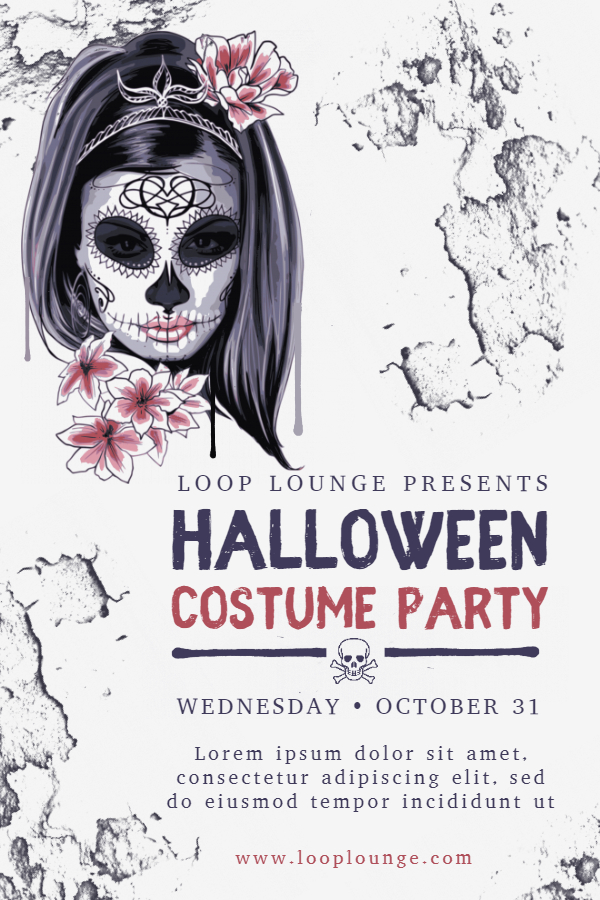 Halloween costume party flyer