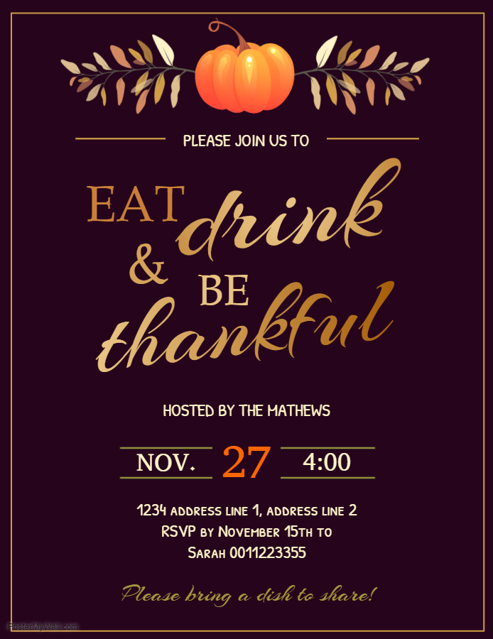 Thanksgiving chrome poster
