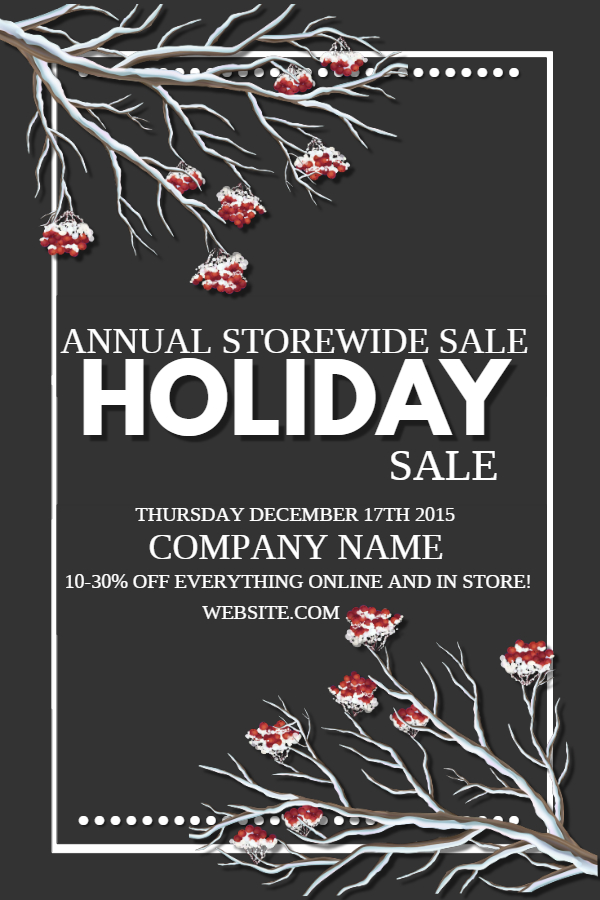 Holiday sale flyer 