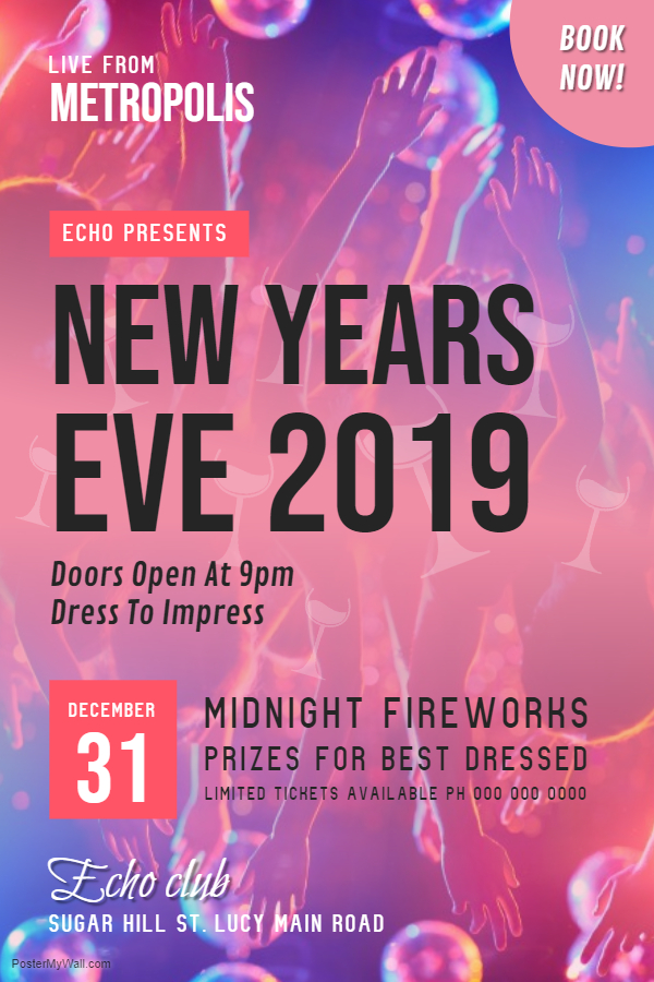 Modern New Year's Eve Poster