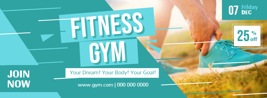 Fitness gym Facebook cover