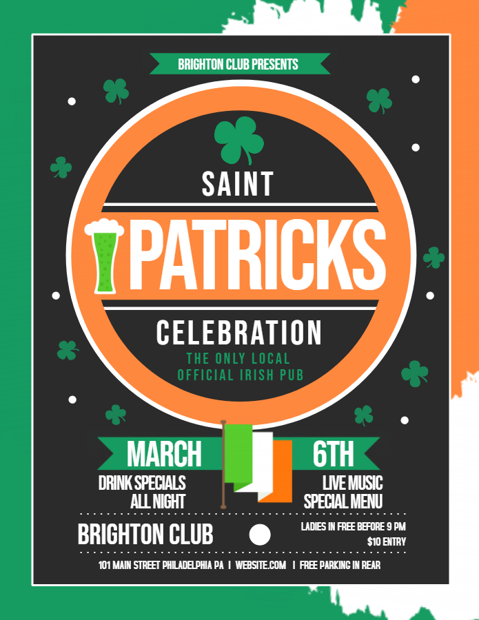 St Patrick's day flyer