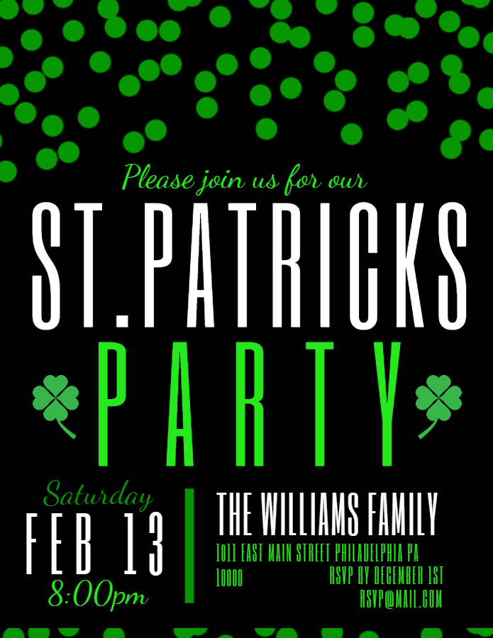 St Patrick's flyer