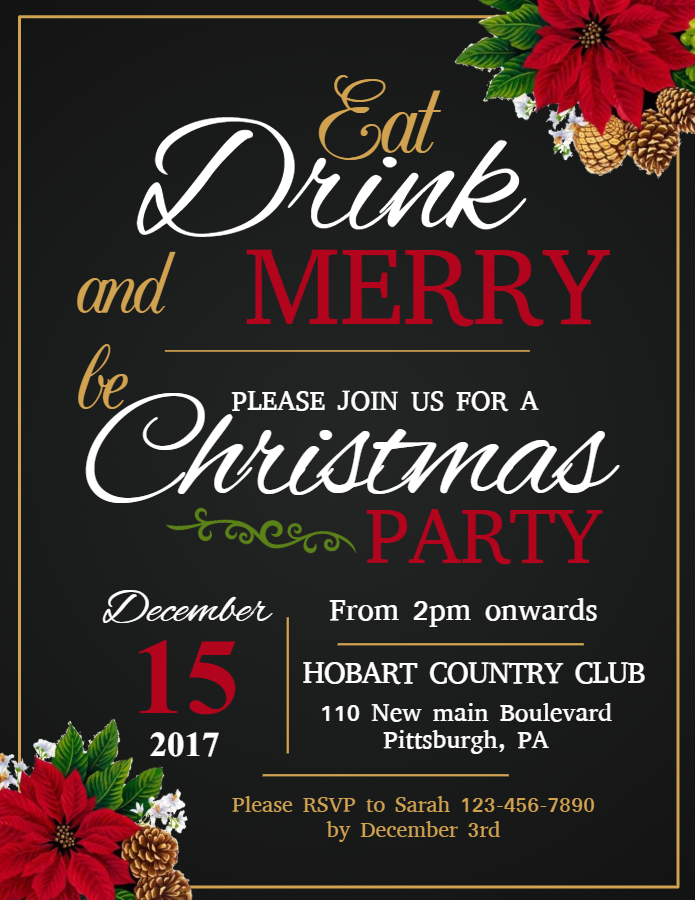 Christmas party flyer