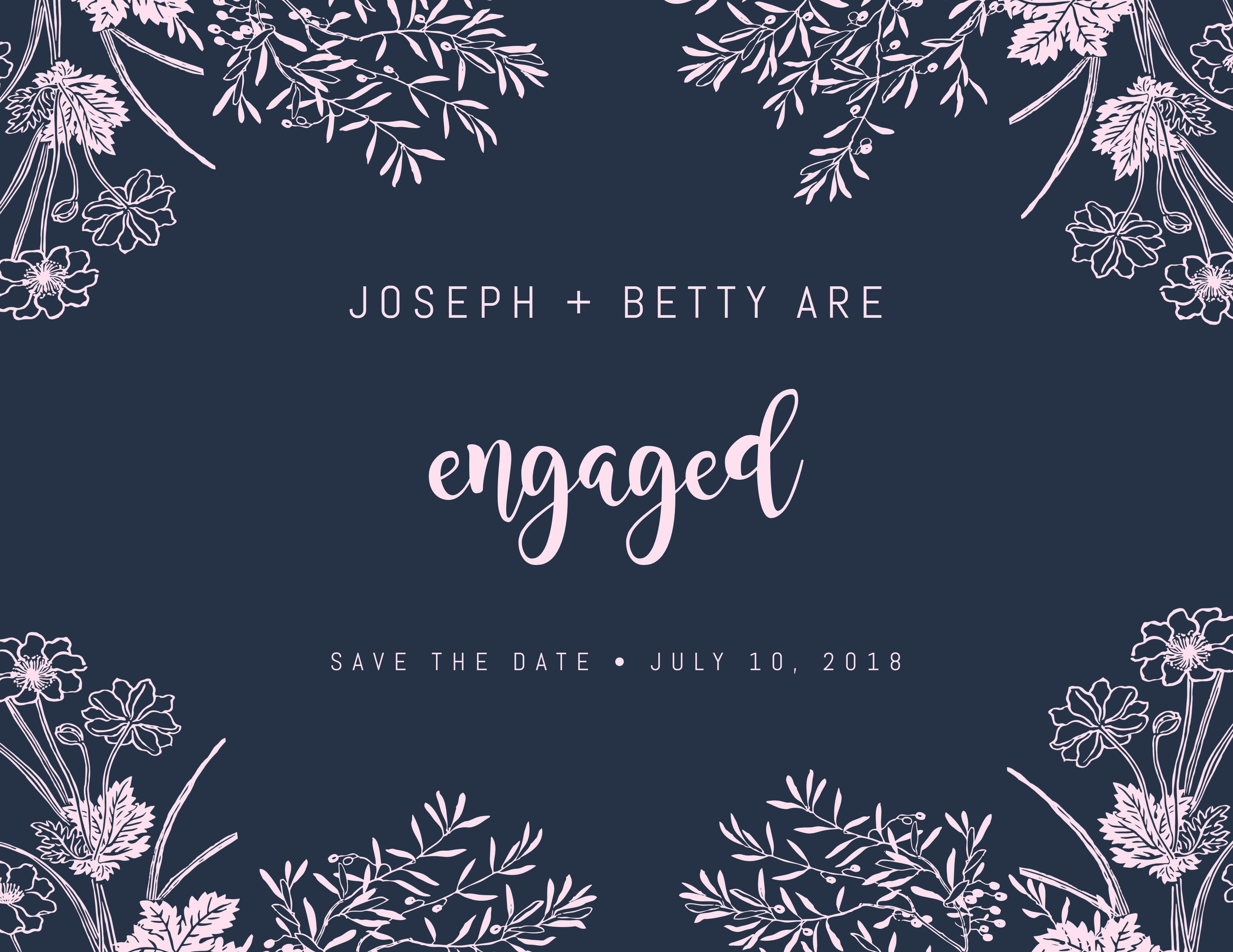 Modern save the date invitation