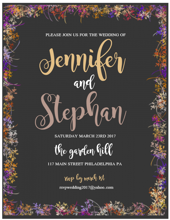 Save the date wedding invitation
