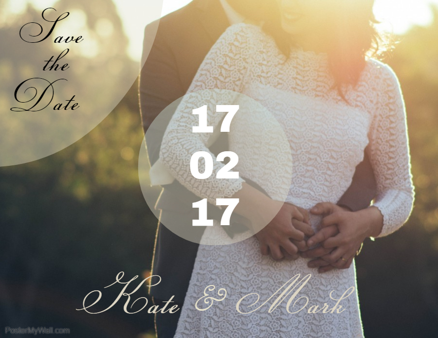 Save the date invitation card