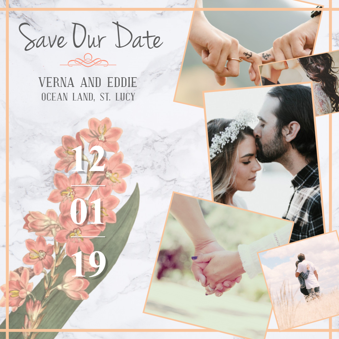Formal save the date invitation