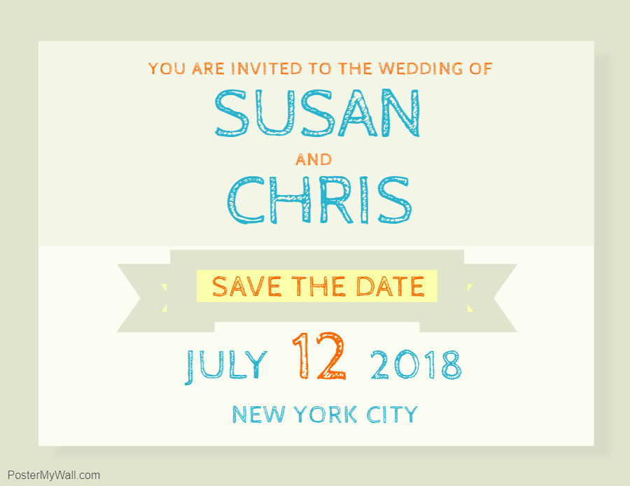 Save the date informal invitation